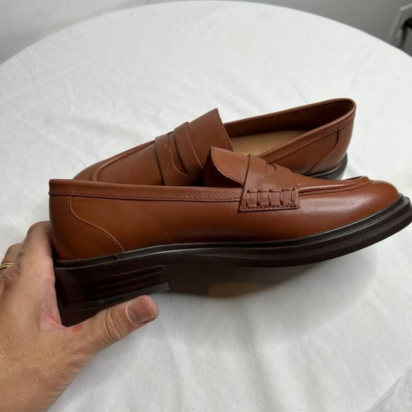 Madewell Womens $158 Vernon Loafer in Leather Dried Maple Size 7 NL839 - Picture 8 of 9